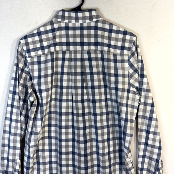 Johnnie-O Hangin' Out‎ Womens Plaid Blue/white Button Shirt Size 16 - Picture 4 of 11